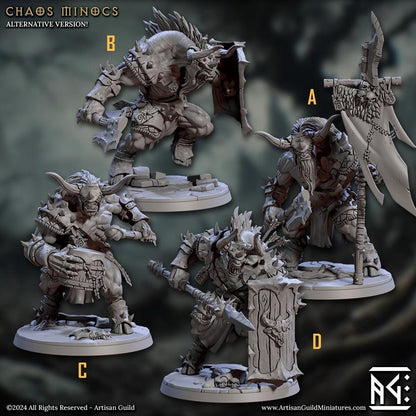 Chaos Minocs Kit II Bundle Set by Artisan Guild Heroic 32mm Scale Fantasy Miniature AG1318