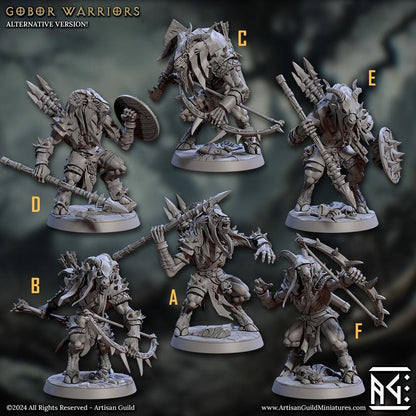 Gobor Warriors Kit II Bundle Set by Artisan Guild Heroic 32mm Scale Fantasy Miniature AG1318