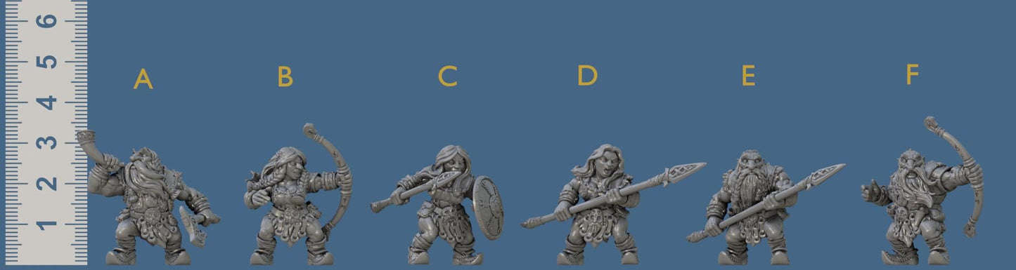 Dwarven Mountaineers Kit 1 Bundle Set by Artisan Guild Heroic 32mm Scale Fantasy Miniature AG1103