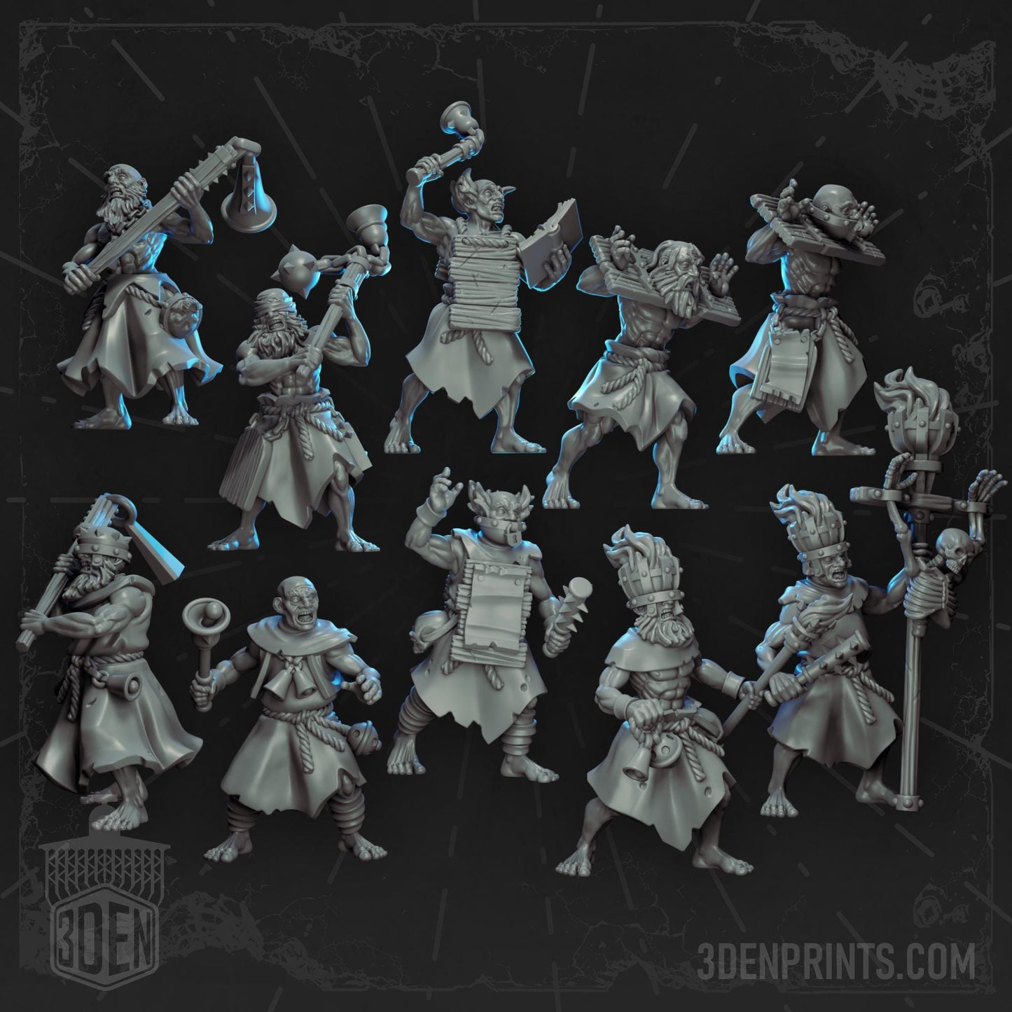 Flagellants Bundle Set by Vae Victis Miniatures 28mm or 32mm scale Fantasy Miniature VVM 0144