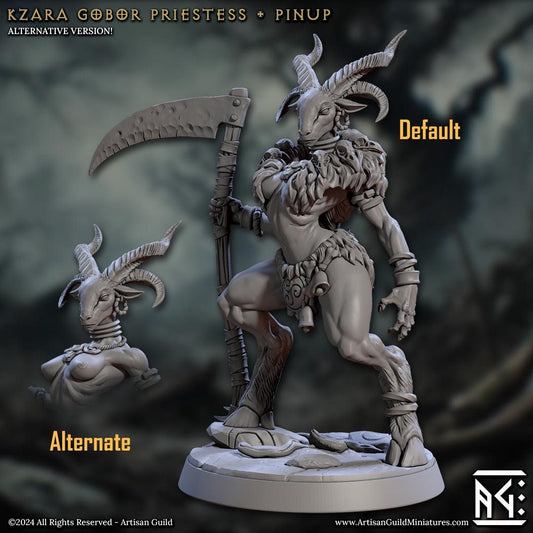 Kzara - Gobor Priestess Pinup by Artisan Guild Heroic 32mm Scale Fantasy Miniature AG1318