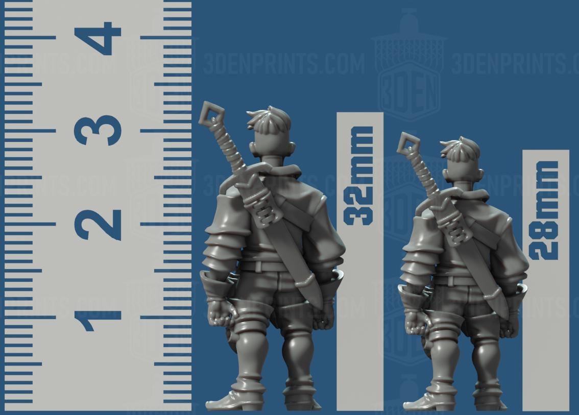 Young Mercenary by Vae Victis Miniatures 28mm or 32mm scale Fantasy Miniature VVM 0145