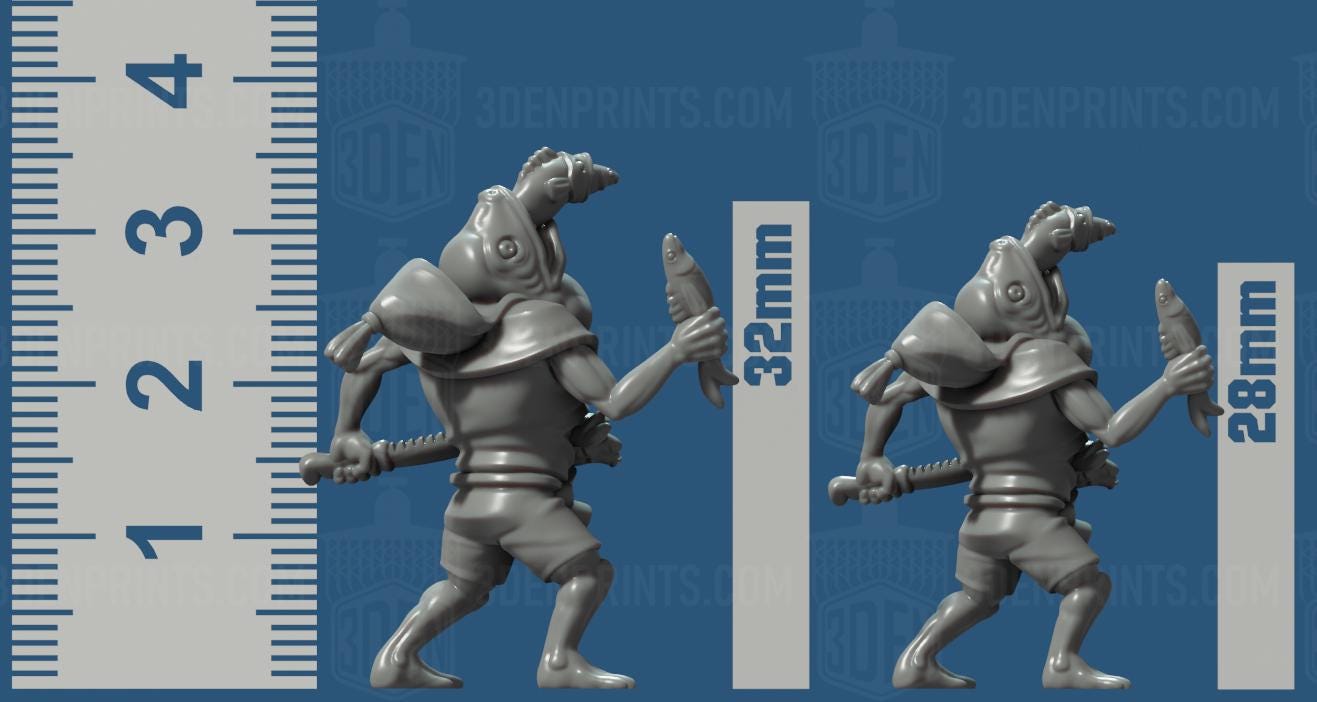 Weird Fishman by Vae Victis Miniatures 28mm or 32mm scale Fantasy Miniature VVM 0145