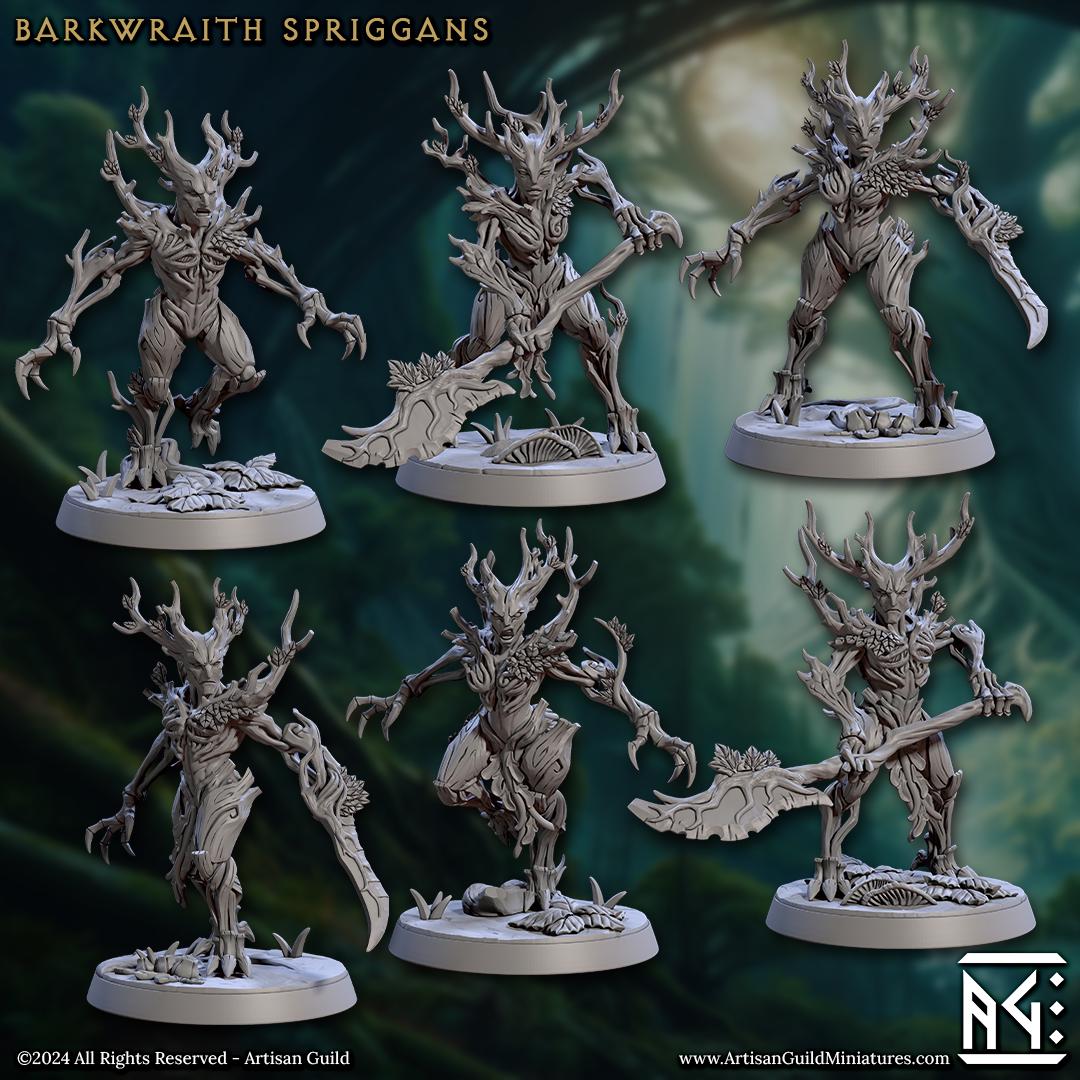 Barkwraith Spriggans Kit I Bundle Set by Artisan Guild Heroic 32mm Scale Fantasy Miniature AG1319