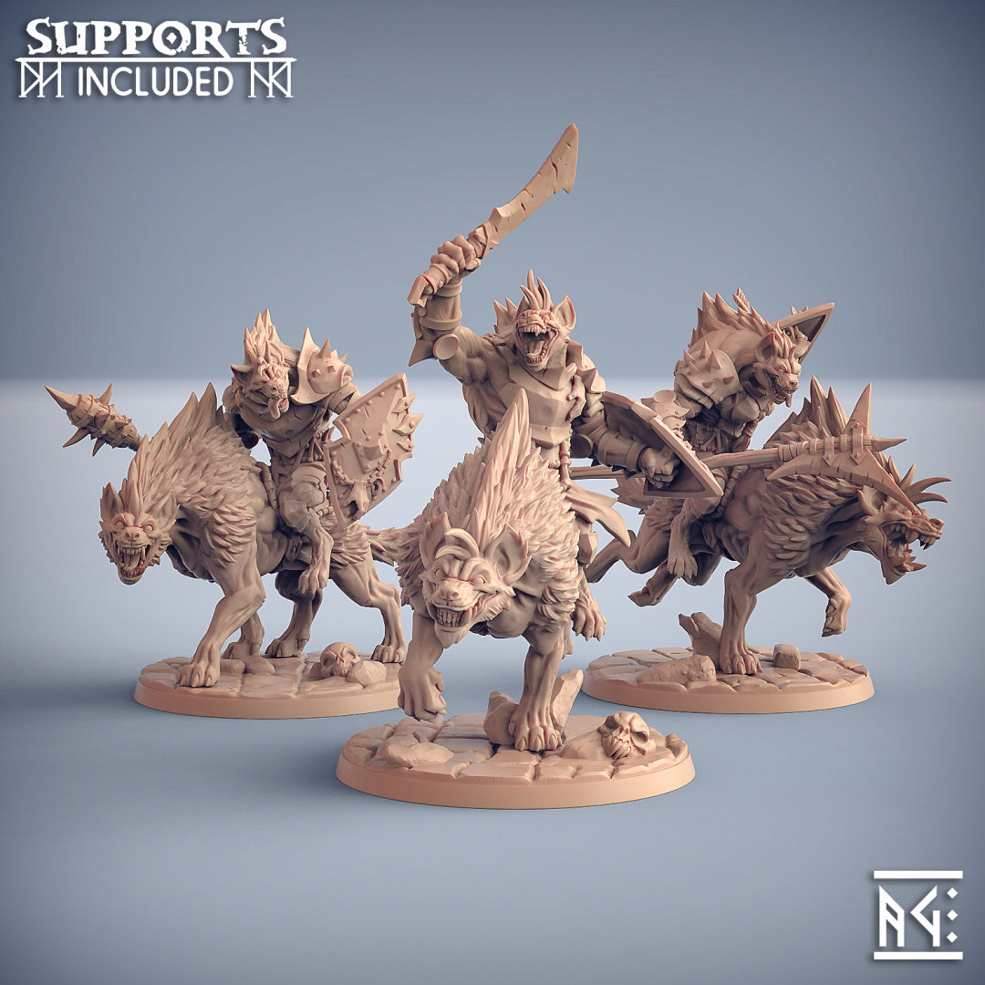 Hyenafiend Riders Bundle Set by Artisan Guild Heroic 32mm Scale Fantasy Miniature AG1202