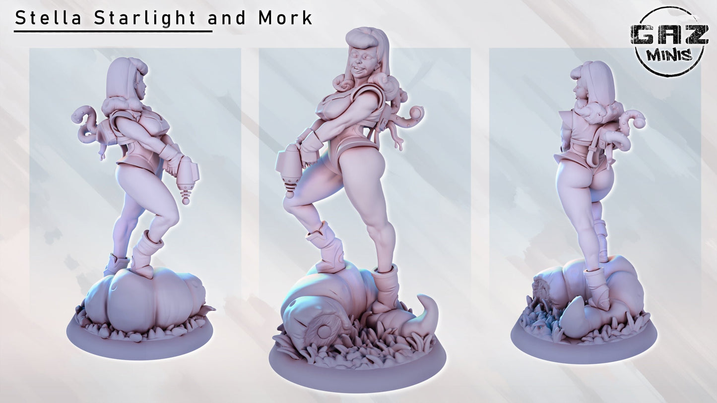 Stella Starlight and Mork by Gaz Minis 75mm Scale (NSFW version available) GM 0341