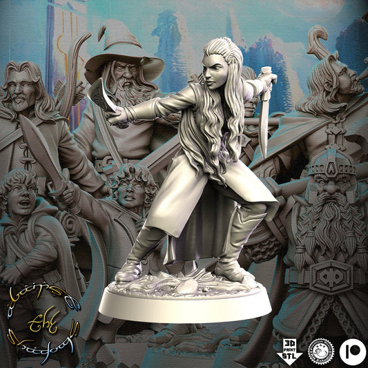 Aurielle - by RN Estudio 32mm Miniature, RPG, DND, Dungeons and Dragons, Pathfinder