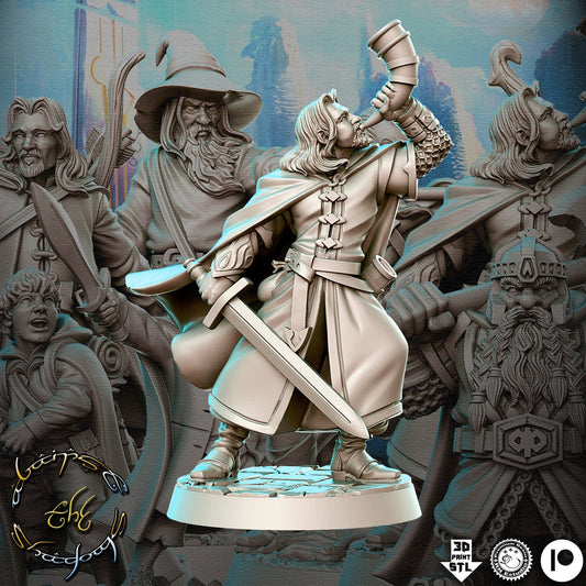 Orlando Bogamir - by RN Estudio 32mm Miniature, RPG, DND, Dungeons and Dragons, Pathfinder