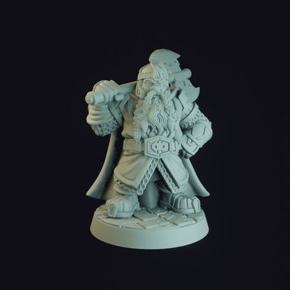 Uddir Thunderaxe - by RN Estudio 32mm Miniature, RPG, DND, Dungeons and Dragons, Pathfinder