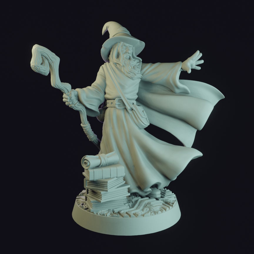 Amlund Maegon - by RN Estudio 32mm Miniature Merlin Druid