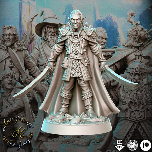 Evendil Gennala - by RN Estudio 32mm Miniature, RPG, DND, Dungeons and Dragons, Pathfinder