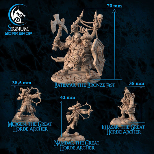 Steppe Warriors by Signum Workshop 32mm Miniature, RPG, DND, Dungeons and Dragons, Pathfinder