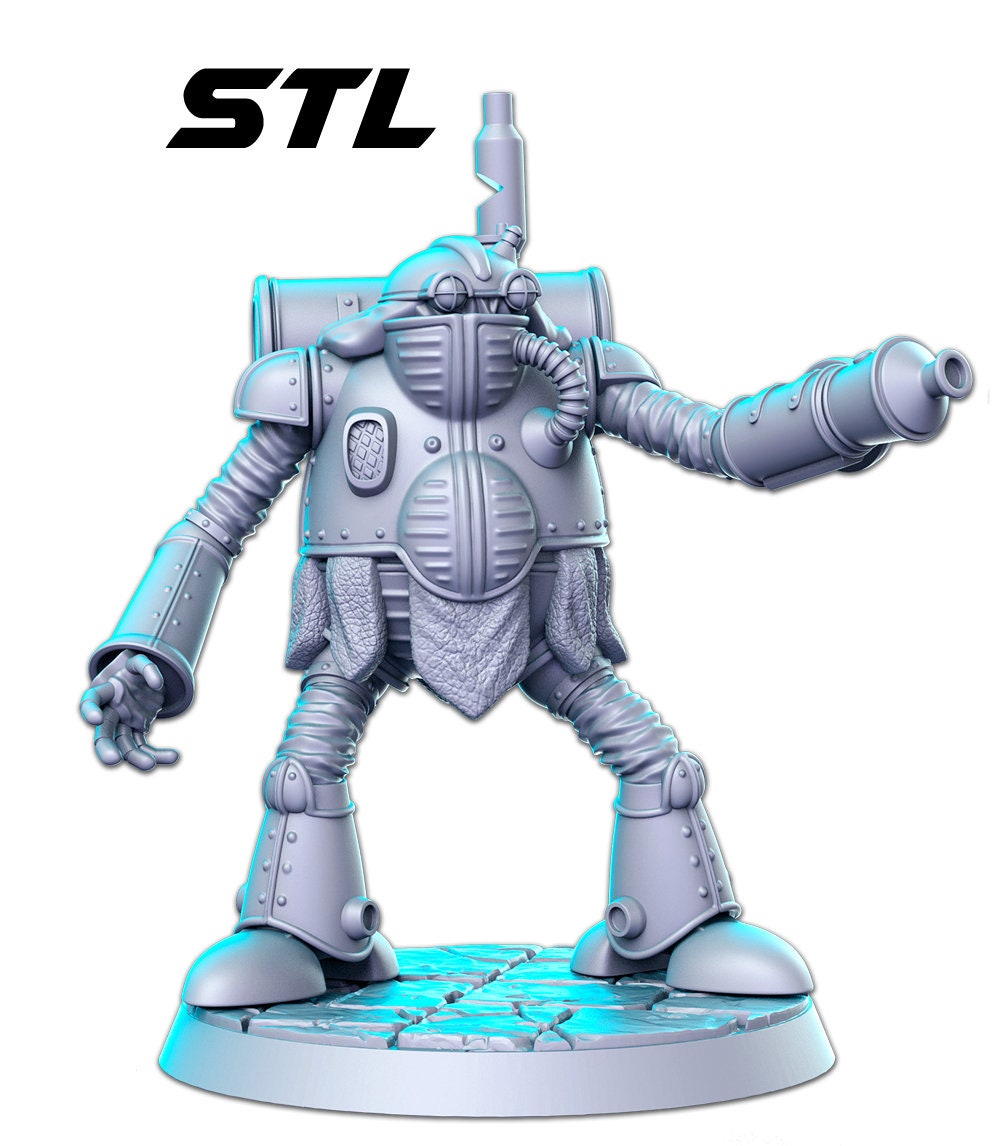 Robob robot warrior - by RN Estudio 32mm Miniature 7254