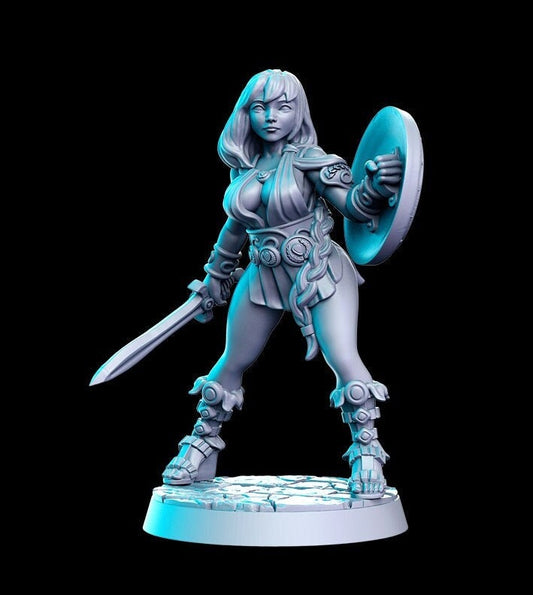 Artemisa (Sword- and Shieldmaid) - by RN Estudio 32mm Miniature 0158