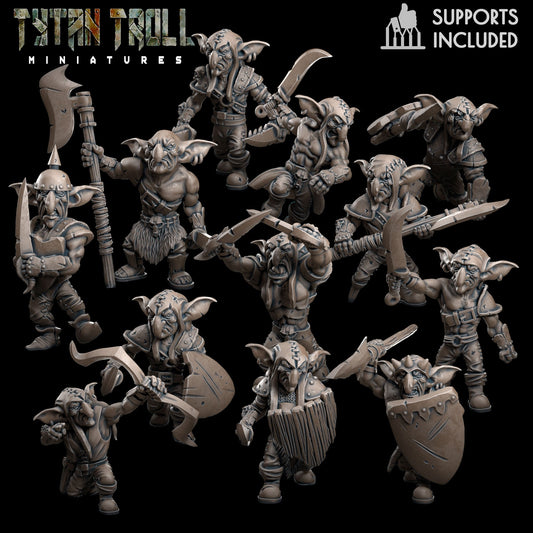 Goblin Raider Set by TytanTroll 32mm miniatures