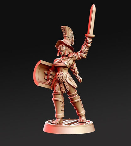 Murmilla female gladiator - by RN Estudio 32mm Miniature