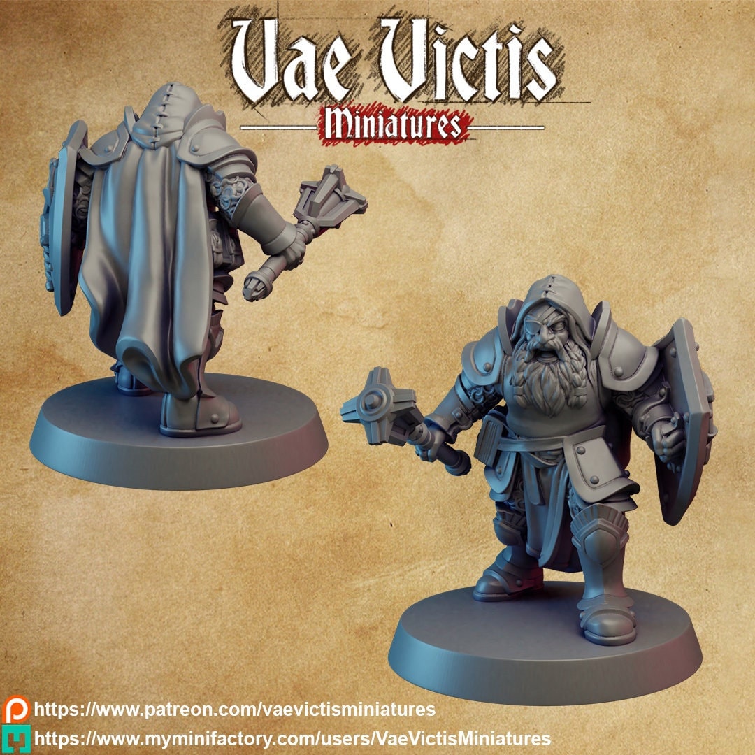 Dwarf Paladin by Vae Victis Miniatures 28mm scale VVM 0118