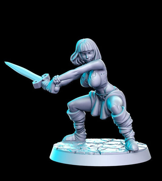 Barbarian (female) - by RN Estudio 32mm Miniature 0151