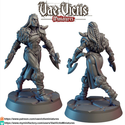 Barbarian Female by Vae Victis Miniatures 28mm or 32mm Miniature  VVM 0128