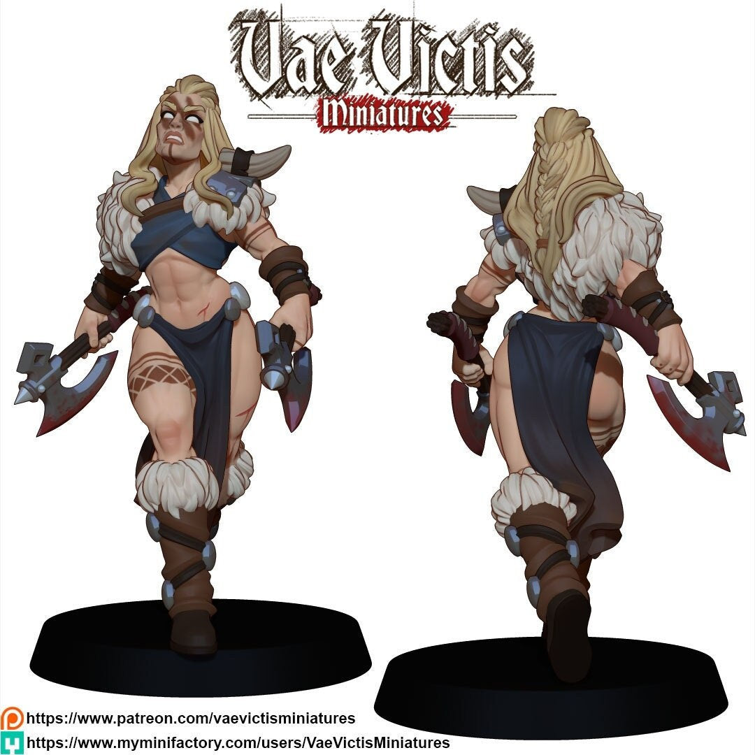 Barbarian Female by Vae Victis Miniatures 28mm or 32mm Miniature  VVM 0128