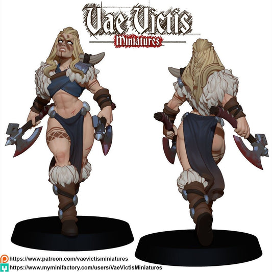 Barbarian Female by Vae Victis Miniatures 28mm or 32mm Miniature  VVM 0128