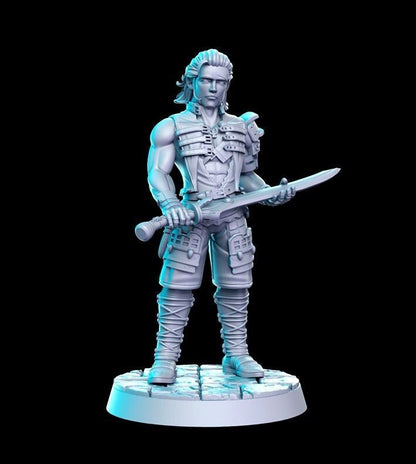 Basch - by RN Estudio 32mm Fantasy Swordsman Miniature RN0163