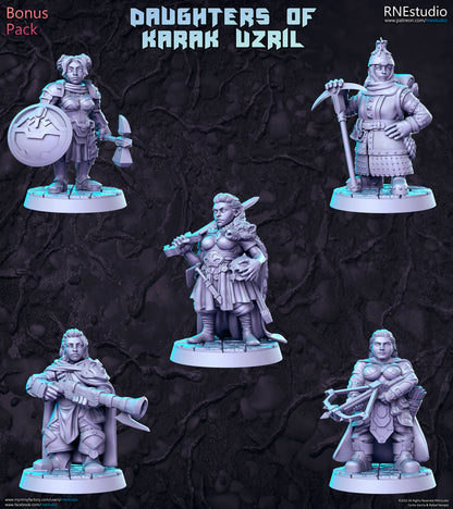 Daughters of Karak Uzril Set Bundle by RN Estudios Female Miniatures 32mm scale RN0166