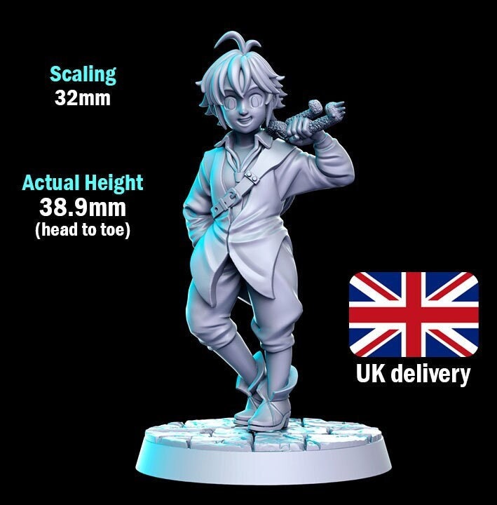 Meliodas - by RN Estudio 32mm Fantasy Miniature RN0164