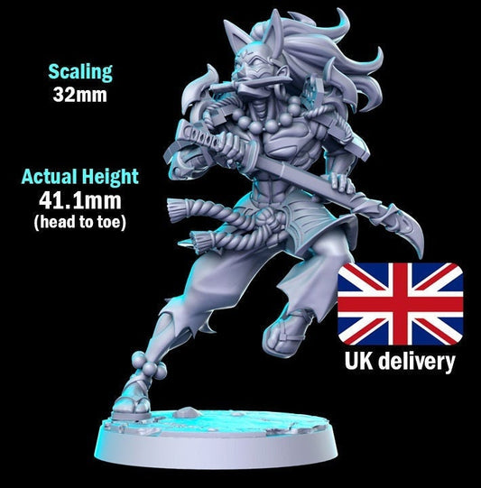 Oni Samurai - by RN Estudio 32mm Fantasy Miniature RN0163