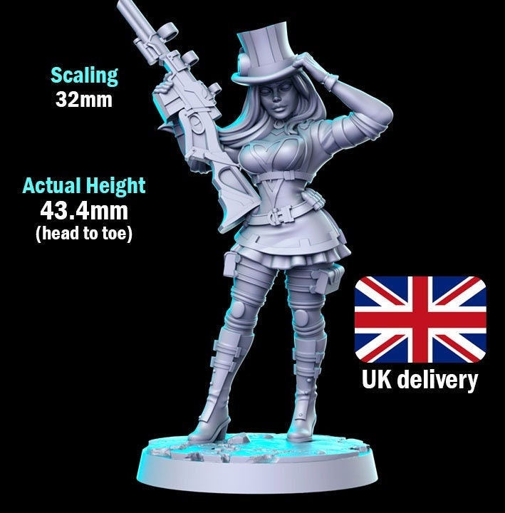 Caitlyn - by RN Estudio 32mm Fantasy Legends Female Miniature RN0163