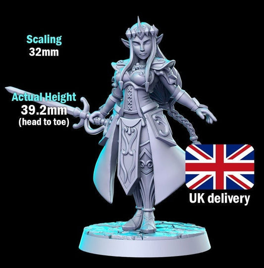 Zalidra - by RN Estudio 32mm Fantasy Female Warrior Princess Miniature