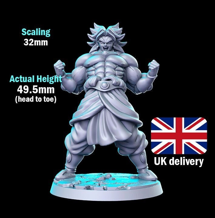 Broly - by RN Estudio 32mm Fantasy Miniature RN0164