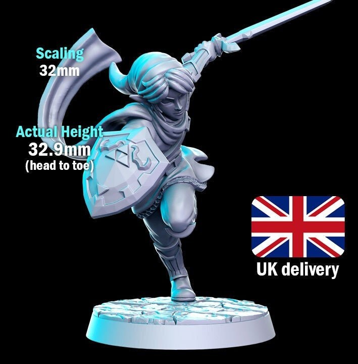 Link - by RN Estudio 32mm Fantasy Warrior Miniature