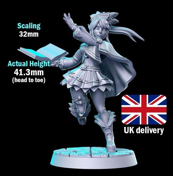 Lana - by RN Estudio 32mm Fantasy Female Magician Miniature