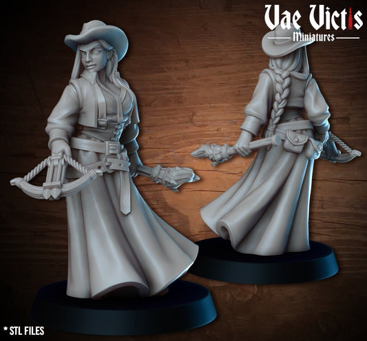 Cowgirl crossbow by Vae Victis 32mm Scale Fantasy Miniature