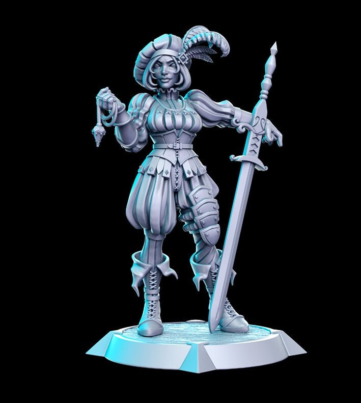 Ivette by RN Estudio Miniatures 32mm Heroic Scale Female Fantasy Miniature