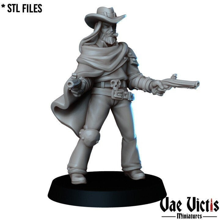 Cowboy Gun Slinger by Vae Victis 32mm Scale Fantasy Miniature