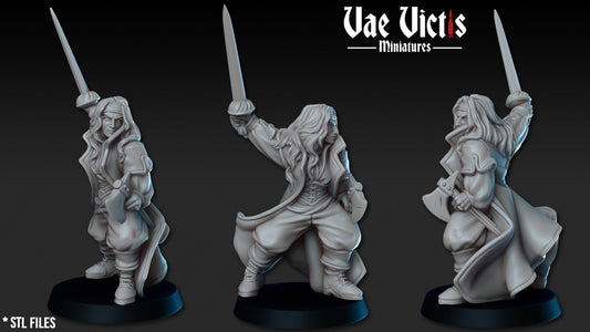 Vampire Slayer Woman by Vae Victis Miniatures 28mm or 32mm scale Fantasy Female Miniature 2561