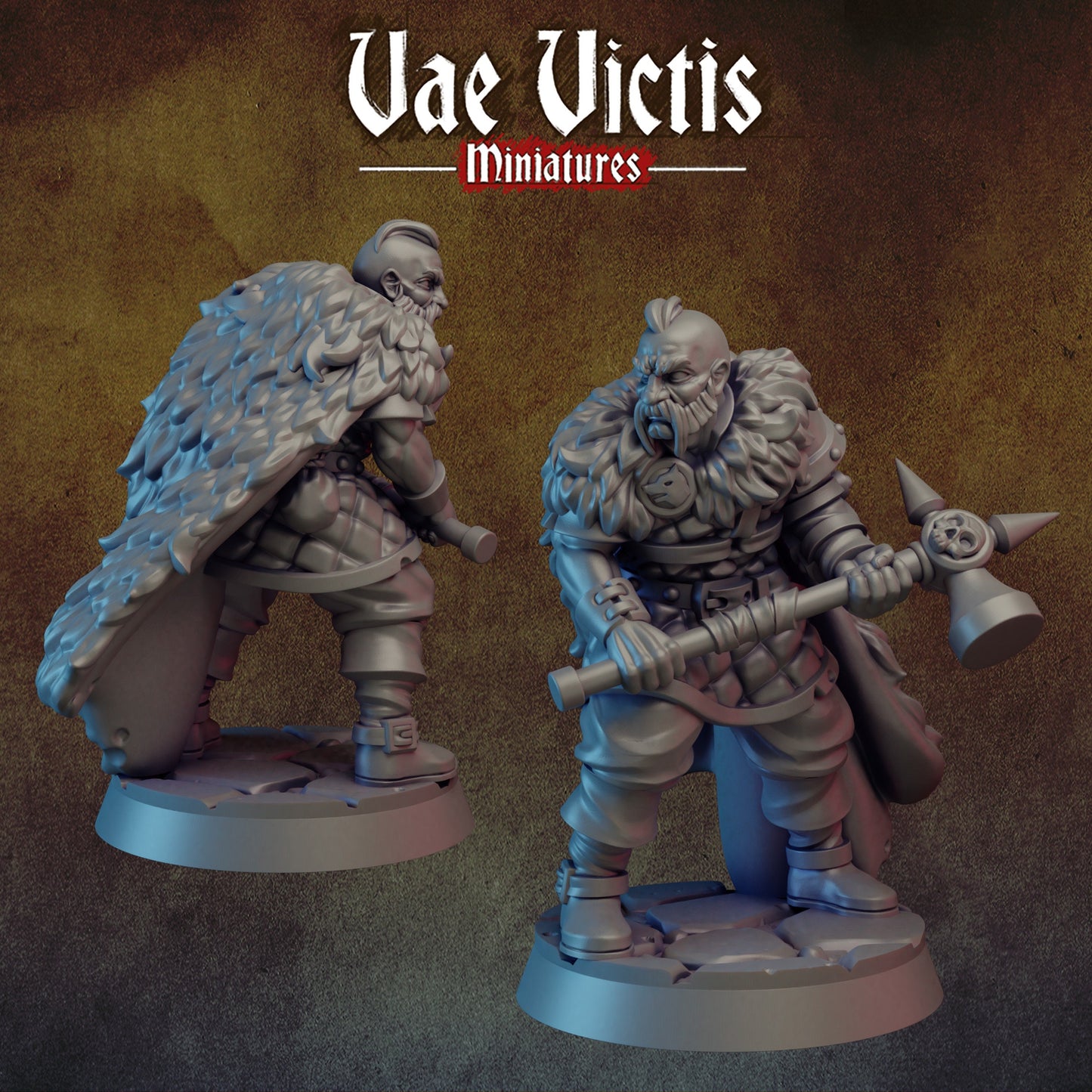 Hammer Warrior by Vae Victis Miniatures 28mm or 32mm scale Fantasy Miniature  VVM 0127