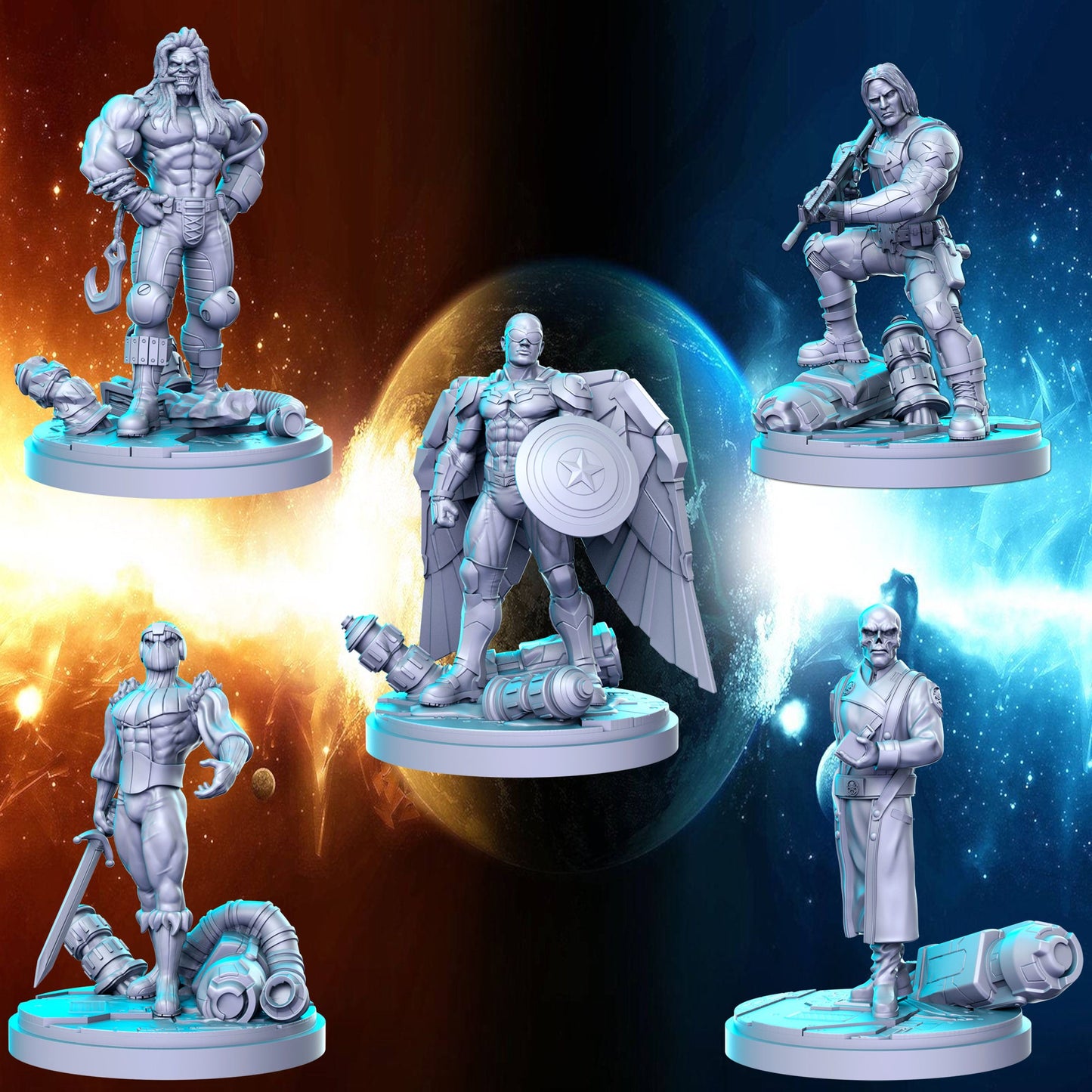 Blue Pill by RN Estudio 42mm Heroic Scale Fantasy Miniature RN 0170