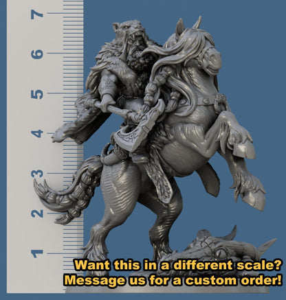 Gunnar on Svadilfari - The Horse King by Artisan Guild Heroic 32mm Scale Fantasy Miniature AG1304