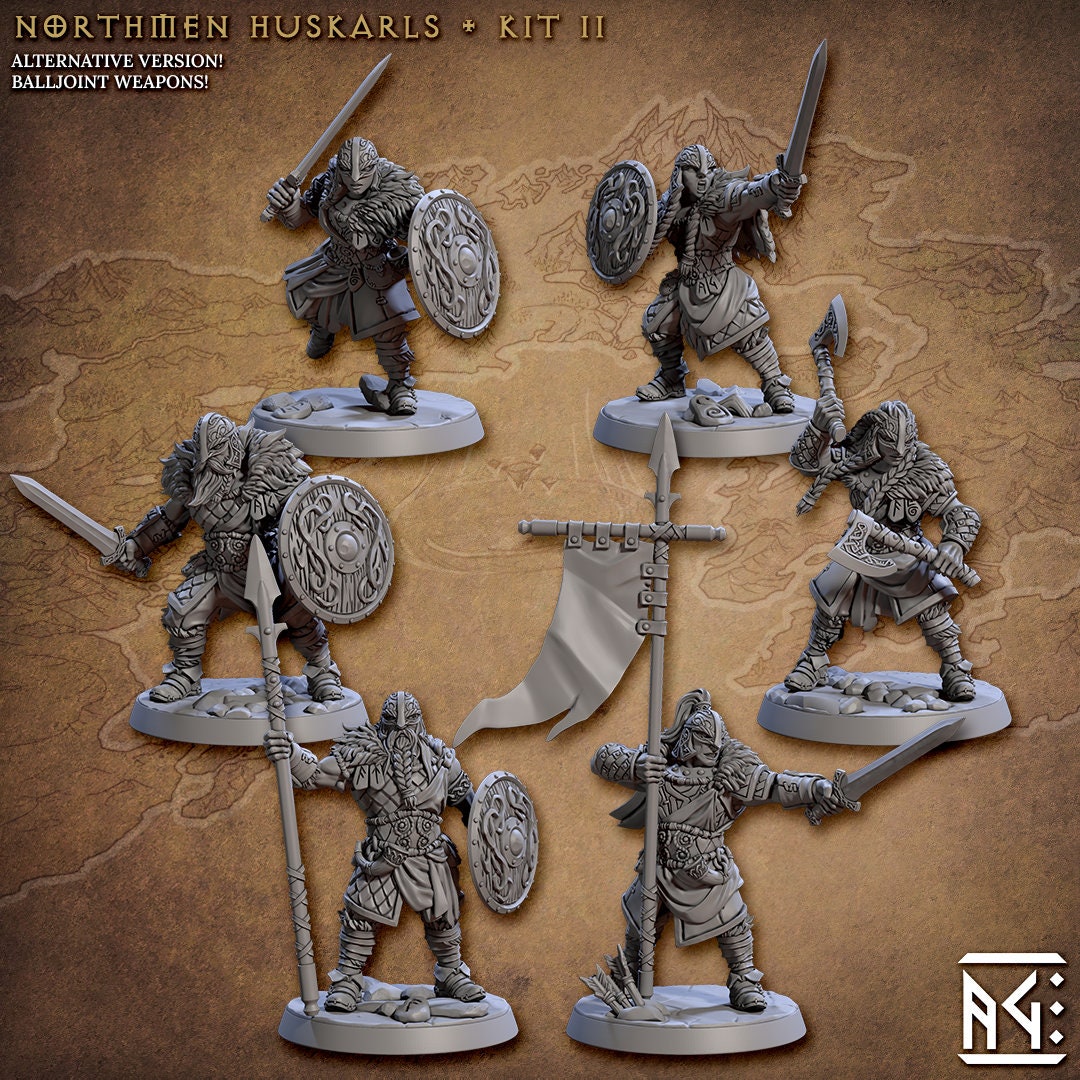 Northmen Huskarls Kit II Bundle Set by Artisan Guild Heroic 32mm Scale Fantasy Miniature AG1304