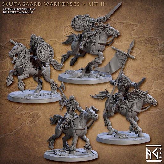 Skutagaard Warhorses Kit II Bundle Set by Artisan Guild Heroic 32mm Scale Fantasy Miniature AG1304