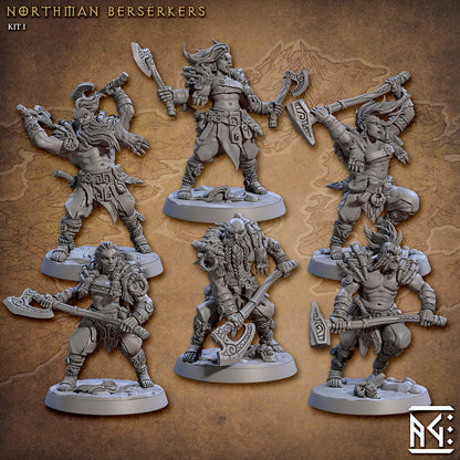 Northmen Berserkers Kit I Bundle Set by Artisan Guild Heroic 32mm Scale Fantasy Miniature AG1305