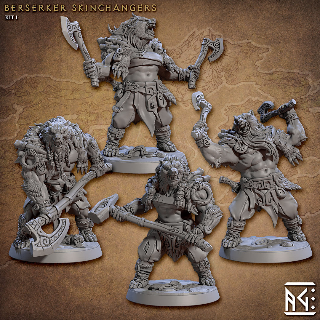 Berserker Skinchangers Kit I Bundle Set by Artisan Guild Heroic 32mm Scale Fantasy Miniature AG1305