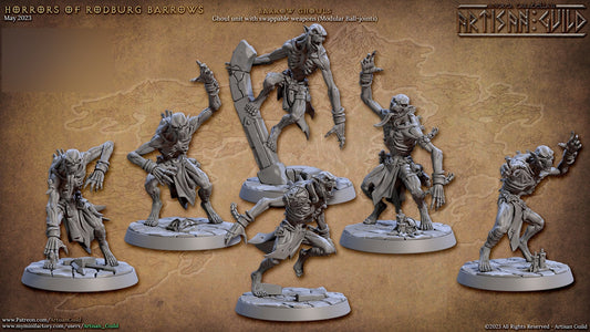 Barrow Ghouls Kit II Bundle Set by Artisan Guild Heroic 32mm Scale Fantasy Miniature AG1300