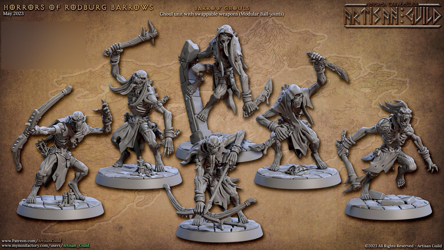 Barrow Ghouls Kit I Bundle Set by Artisan Guild Heroic 32mm Scale Fantasy Miniature AG1300