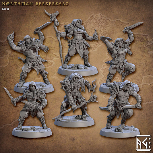 Northmen Berserkers Kit II Bundle Set by Artisan Guild Heroic 32mm Scale Fantasy Miniature AG1305