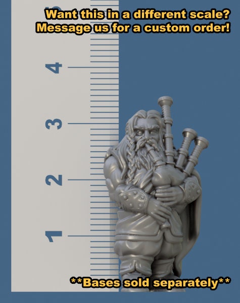 Dwarf Piper by Vae Victis Miniatures 32mm Scale Fantasy Miniature  VVM 0014