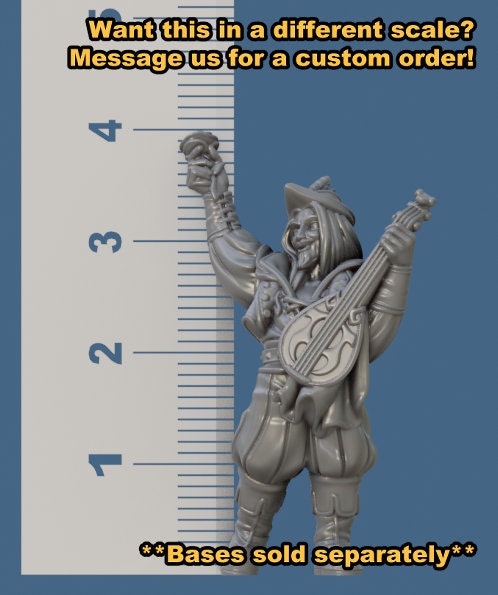 Human Bard by Vae Victis Miniatures 32mm Scale Fantasy Miniature  VVM 0014